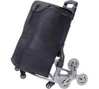 Treppensteiger Diable, diable de transport pliable en aluminium, réglable en hauteur sur 3 positions, sac étanche amovible, noir