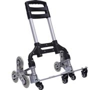 Treppensteiger - Diable pliable - cadre en aluminium - base en aluminium moulé sous pression 28x39 cm - roues en PVC - poignée télescopique - noir