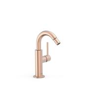 Tres 26222402OPM Study Exclusive Grifo Monomando Con Maneta Lateral Para Bidé Oro Rosa Mate