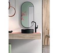 Mitigeur haut avec manette latérale pour lavabo Noir mat - TRES 28164701NM