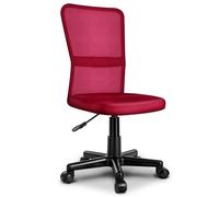 TRESKO® Chaise Fauteuil siège de Bureau ergonomique | Bordeaux, sans accoudoirs | Siège Pivotant Réglable 32-45cm | Lift SGS