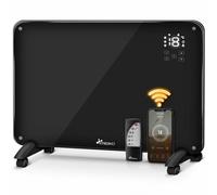 Tresko Convecteur en verre 2000W WiFi Noir