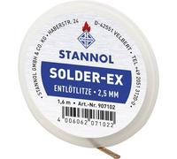 Tresse à dessouder Stannol Solder Ex Longueur 1.6 m Largeur 1.0 mm flux imprégné