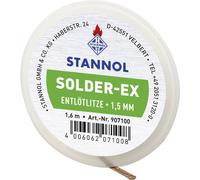 Tresse à dessouder Stannol Solder Ex Longueur 1.6 m Largeur 1.5 mm flux imprégné
