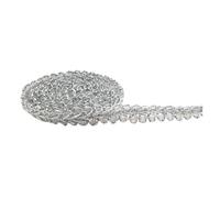 Tresse Garniture Ruban de dentelle tressé or argent, 5 mètres, 8mm, garniture de couture, décoration de fête à domicile, vêtements DIY, courbe balançoire dentelle