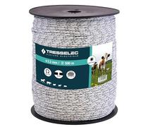 TRESSELEC - Cordon diamètre 2,2mm - Clôture électrique pour animaux (vache, chèvre, mouton, cheval) - Bobine de 500m - 6 fils inox diamètre 0,20mm