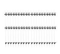 TRESSELEC - Piquets fibre de verre (lot de 20 piquets + 40 isolateurs + 20 bêches) pour clotûre éléctrique - 115 cm - Ø 10 mm - Très durable - Facile à manier - Pour fil, cordelette et ruban 40 mm