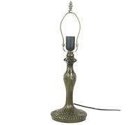 Tressify Base de lampe de table de 30,5 cm avec chaîne de tirage, construction vintage en alliage de zinc, douille réglable pour abat-jour de 30,5 cm, piédestal à motifs pour la maison et le bureau