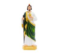 Tressify Statuette de Saint Jude, figurine religieuse en résine avec bâton classique et base dorée, avec sculptures détaillées sur le visage, idéale pour la décoration de la maison et les cadeaux