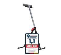 Tréteau à roulettes réglable en hauteur de 66 à 105 cm avec 1 paire de gants de travail - Charge maximale : 90 kg - Tréteau pliant en métal pour alimentation en matériau - Tréteau de travail - Tréteau