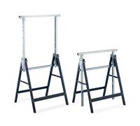 Tréteau chevalet réglable 200 kg tréteau pliant tréteau de travail bleu argenté