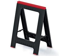 Tréteau de travail pliant (1 pièce, pliable, support fixe, pieds antidérapants, capacité de charge de 350 kg) TITAN STAND noir 580x50x793