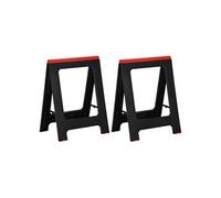 vidaXL Tréteaux de travail 2 pièces pliables Polypropylène Noir et Rouge 350 kg