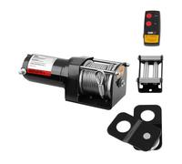 MSW Treuil 4x4 Moteur Électrique Pour Quad PROPULLATOR 3500-B (Puissance de traction: 1590 kg / 3500 lbs, Moteur à aimant permanent, 12 m Câble, Taille du tambour: Ø 32 mm, Incl. poulie de renvoi)