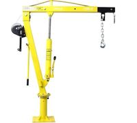 Treuil à Câble Grue de camion pliante 2000 lb avec treuil hydraulique | Potence de levage de moteur de lit de ramassage robuste montée sur flèche(YELLOW)