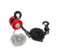 Treuil à Câble Palan à chaîne manuel 3m 2T, en acier au manganèse, hauteur de levage crochet 360 ° pour la Construction garages usine(Red)