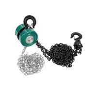 Treuil à Câble Palan à chaîne manuel 3m 2T, en acier au manganèse, hauteur de levage crochet 360 ° pour la Construction garages usine(Green)
