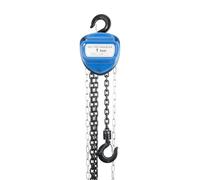 Treuil à chaîne bleu 1T 1000 kg 4 m | Poulie manuelle pour industrie lourde et logistique d'entrepôt | Levage haute performance avec chaîne en acier au manganèse G80 et frein de sécurité pour chantier