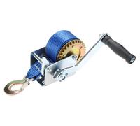Treuil de récupération 450 kg - Treuil manuel - Câble en polyester 8 m - Mécanisme de verrouillage - Robuste et durable - Clip de sécurité