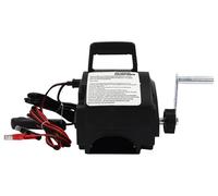 Treuil électrique - 12 V bateau/remorque - Force de traction 907 kg - Moteur 300 W - Câble en acier 9 m - Double- Protection contre les surcharges - Noir