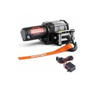 Treuil Électrique 12 V CC 1360 kg Treuil pour Quad SSV Tout-terrain Remorquage, Câble en Acier 5 mm x 12 m, Télécommande Filaire