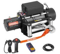 VEVOR Treuil électrique 12 V CC 5400 kg – Câble acier 9,1 mm×24 m – Télécommande fil/sans fil – IP55