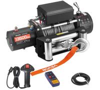 Treuil Électrique 12 V CC 6100 kg-VEVOR-Étanchéité IP55-Télécommande-avec Câble en Acier Φ 9,5 mm x 24 m