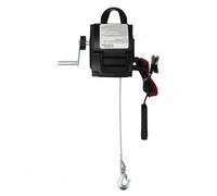 Treuil électrique 12V - 300W - Capacité de traction : 907 kg - Acier haute résistance - Pour bateaux jusqu'à 6 mètres / 2268 kg - Portable et étanche - Pour voitures, bateaux, remorques, quads - Noir