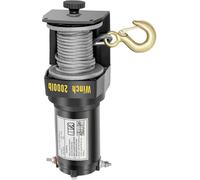 Treuil électrique 12V, 400W, capacité de 200 kg en vertical et 900 kg en horizontal, vitesse de traction de 4 m/min, moteur étanche IP66 avec télécommande, idéal pour véhicules tout-terrain et bateaux