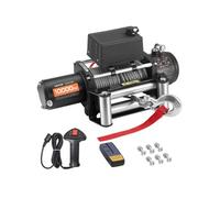VEVOR Treuil Électrique 12 V CC 4500 kg avec Câble en Acier Φ 8,3 mm x 19,8 m, Télécommande sans Fil et Filaire, Étanchéité IP55, pour Remorquage de SUV, Jeep, Remorque, Bateau, Véhicule Tout-terrain