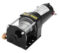 Treuil électrique 12V - Kit de treuil 1360 kg - Câble en acier de 6 m - Télécommande filaire - Moteur 0,55 kW, indice de protection IP54 - Adapté aux véhicules tout-terrain, UTV, pick-up et camions -
