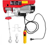 Treuil électrique 200-400kg câble en acier hauteur max. 12m poulie moteur boîtiertélécommande palan électrique