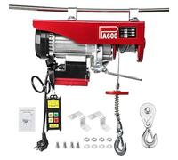 Treuil électrique 230V, capacité de 400 kg à 800 kg, treuil motorisé avec télécommande sans fil de 100 mètres, vitesse de levage de 10 m/min, câble de levage de 12 m/6 m de hauteur de levage, avec ou