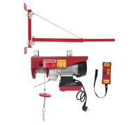 Treuil électrique - 250 kg - Hauteur de levage : 12 m - Palan électrique avec bras pivotant et télécommande radio - 550 W - Housse électrique sûre pour garage, chantiers et entrepôts (support différé)