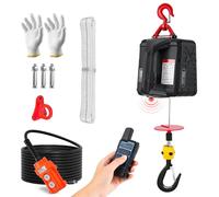Treuil électrique 3-en-1, 1500 W, capacité de 500 kg, appareil de levage électrique portable avec télécommande