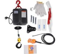Treuil électrique 3 en 1, capacité de 498,95 kg, puissance de 1500W. Treuil électrique portable avec télécommande sans fil et protection contre les surcharges, hauteur de levage de 7 mètres, vitesse d