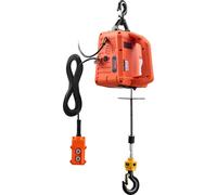 Treuil électrique 3 en 1, capacité de 700 kg, grue à treuil portable de 1500 W, hauteur de levage de 7,6 m, vitesse de 5 m/min, avec télécommande manuelle, filaire et sans fil pour usine, entrepôt, ga