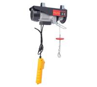 Treuil électrique - 550 W Appareil de levage - Capacité de charge 125/250 kg - Hauteur de levage 18/9 m - Vitesse de levage 10/5 m/min - Télécommande à câble - Mode double câble - Prise UE 220 V - Rou