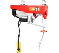 Treuil électrique à câble - Tension 220 V - Puissance 1600 W - Capacité de charge 500 kg - Télécommande - Pour pont roulant ou portique - Rouge