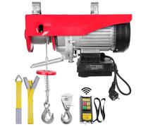 Treuil électrique - capacité 125-250kg - hauteur de levage 12m - moteur cuivre 510W - télécommande sans fil - vitesse de levage 10m/min - palan à câble avec chaîne