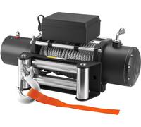 Treuil électrique, capacité de charge de 6100 kg, treuil pour camion 12 V CC avec câble en acier de 9,5 mm x 24 m, télécommande sans fil et filaire, indice de protection IP55 pour le remorquage de SUV