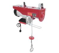 Treuil électrique, capacité de levage de 1 000 kg, longueur de câble de 10 m, rouge, 1 000 kg