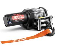 Treuil électrique de 1 360 kg, treuil 12 V CC pour quad/UTV avec câble en acier de 5 mm x 12 m et télécommande filaire, étanche IP55, plaque de fixation en aluminium pour guide-câble destiné au remorq