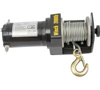 Treuil électrique - Palan 12 V CC - Force de traction 900 kg - Capacité de levage 200 kg - Vitesse 4 m/min - Câble en acier 4 mm - IP67 -manuelle - Noir