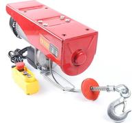 Treuil électrique - Palan - 1600 W - Capacité de charge 1000 kg - Pour échafaudage, portique, atelier, garage - Rouge