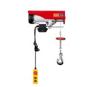 Treuil électrique - Palan à chaîne - Capacité de charge de 1 000 kg - 1 600 W - 220 V - Frein de sécurité - IP40 - Fer et aluminium - Rouge