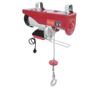 Treuil électrique - Palan avec télécommande radio - 1 800 W - Capacité de charge : 1 000 kg - Pour garage, entrepôt, chantier - Rouge