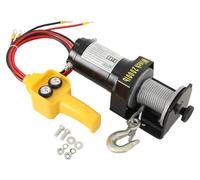 Treuil électrique pour remorque - 24V - Capacité de traction : 900 kg - Câble en acier - Moteur à noyau en cuivre - Pour remorquage et dépannage