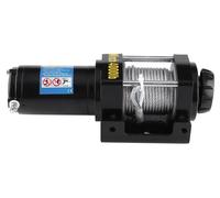 Treuil électrique pour véhicules tout-terrain - Treuil de remorquage - Capacité de traction : 1814 kg - 12 V - Télécommande - Câble d'acier haute résistance de 15 mètres - Adapté aux VTT, aux remorque