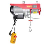 Treuil électrique, puissance de 1 300 W, capacité de levage de 800 kg, rouge